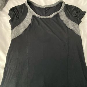 Lululemon Dark Grey Athletic Top with Ruffles